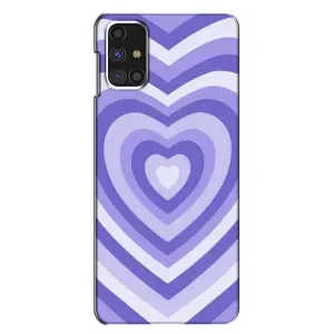 Чехлы с тематикой "Маленькие Сердечки" на Samsung Galaxy M31s (Сердце фиолет)