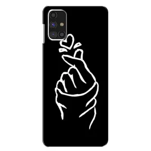 Чехлы (Знак сердечка) на Samsung Galaxy M31s (Сердце на черном)