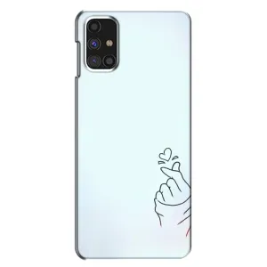 Чехлы (Знак сердечка) на Samsung Galaxy M31s (Сердце на голубом)