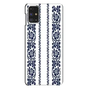 Силиконовый Чехол на Samsung Galaxy M31s с картинкой Вышиванки (Синяя вышиванка)