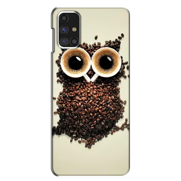 Чехол с рисунком «Сова с зерен кофе» для Samsung Galaxy M31s Чехол с рисунком «Сова с зерен кофе» для Samsung Galaxy M31s