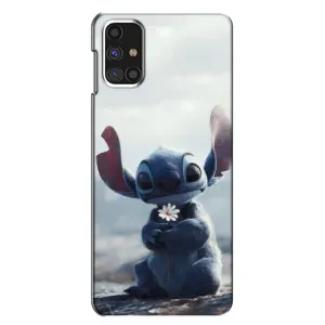 Чехол с рисунком Стич для Samsung Galaxy M31s (Стич с цветочком)