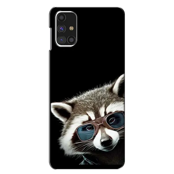 Чехол с рисунком «Стильный Енот» для Samsung Galaxy M31s Чехол с рисунком «Стильный Енот» для Samsung Galaxy M31s