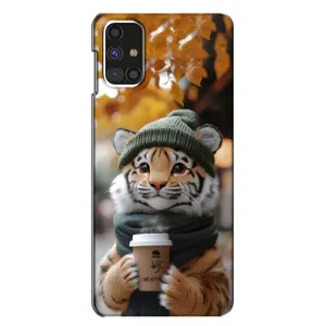Друкований чохол 'Звірята з кавою' для Samsung Galaxy M31s (Тигр з кавою)