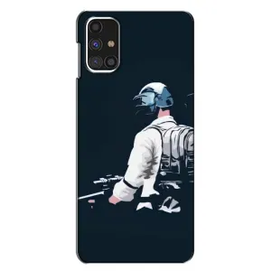 Силиконовый чехол с картинкой "Герой Pubg" на Samsung Galaxy M31s (В экиперовке)