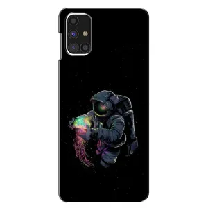 Силиконовый Чехол с принтом "Космонавты" на Samsung Galaxy M31s (В руках земля)