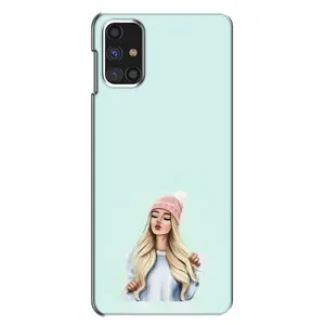 Силіконовый Чохол на Samsung Galaxy M31s з картинкой Модных девушек (В шапці)