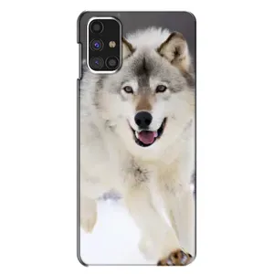 Чохол з Вовком на Samsung Galaxy M31s (Вовк біжить по снігу)