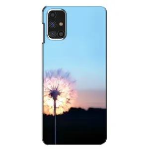 Силиконовый Чехол с одуванчиками на Samsung Galaxy M31s (Закат с одуванчиком)