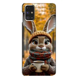 Друкований чохол 'Звірята з кавою' для Samsung Galaxy M31s (Зайчик з кавою)