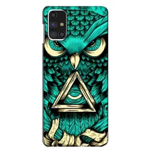 Чохли з принтом СОВИ для Samsung Galaxy M31s (Зелена сова)