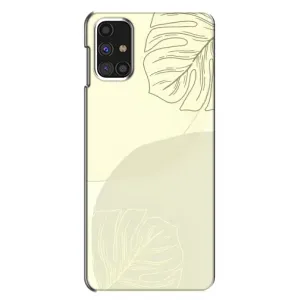 Чехол цветочный дизайн для Samsung Galaxy M31s (Зелёный фон)