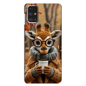 Друкований чохол 'Звірята з кавою' для Samsung Galaxy M31s (Жираф з кавою)
