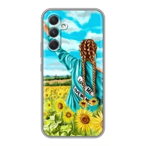 Чехол Стильные девушки на Samsung Galaxy M32 5g (Девушка на поле)