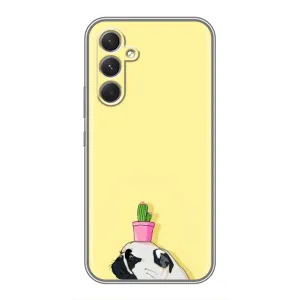 Бампер для Samsung Galaxy M32 5g с картинкой "Песики" (Кактус на голове)