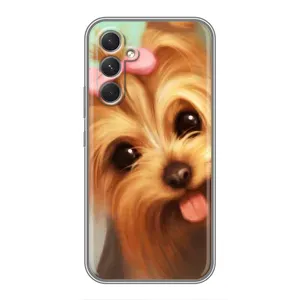 Чехол (ТПУ) Милые собачки для Samsung Galaxy M32 5g (Йоршенский терьер)