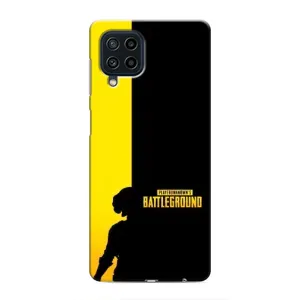 Чохол (TPU) з картинкою "Лого Пабг" на Самсунг Галаксі М32 (Battlegrounds)