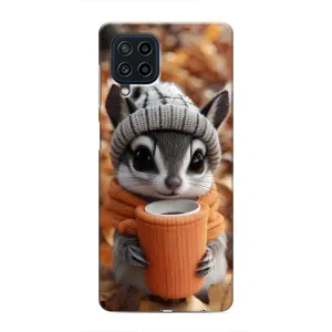 Печатный чехол «Зверята с кофе» для Samsung Galaxy M32 (Грызунчик с кофе)