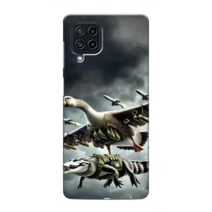 Чехол с мемами тралалело тралала для Samsung Galaxy M32 (Гусини и крокодило)