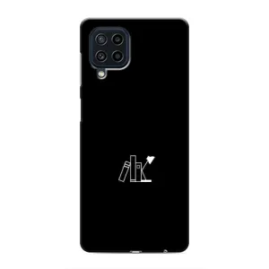 Чехол с картинками на черном фоне для Samsung Galaxy M32 (Книжки)