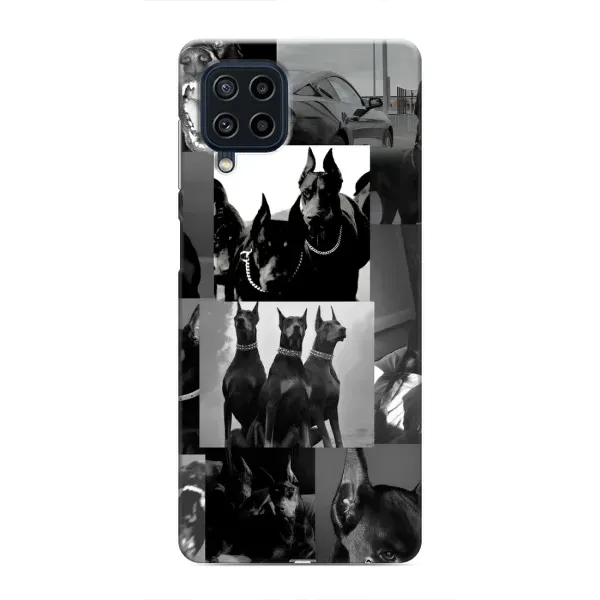 Чехол с рисунком «Коллаж Доберман» для Samsung Galaxy M32 Чехол с рисунком «Коллаж Доберман» для Samsung Galaxy M32