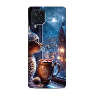 Чохли на Новий Рік Samsung Galaxy M32 (Кіт новорічний)