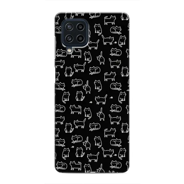 Чехол с рисунком «Котики на черном» для Samsung Galaxy M32 Чехол с рисунком «Котики на черном» для Samsung Galaxy M32