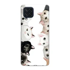 Силиконовый чехол с котиком для Samsung Galaxy M32 (Коты)