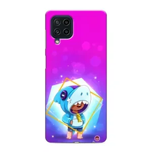 Чехол Бравл Старс для Samsung Galaxy M32 (Леон в костюме Акулы)