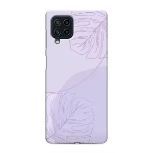Чохол квітковий дизайн для Samsung Galaxy M32 (Монстера фіолетова)