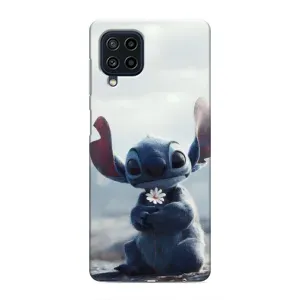 Чехол с рисунком Стич для Samsung Galaxy M32 (Стич с цветочком)