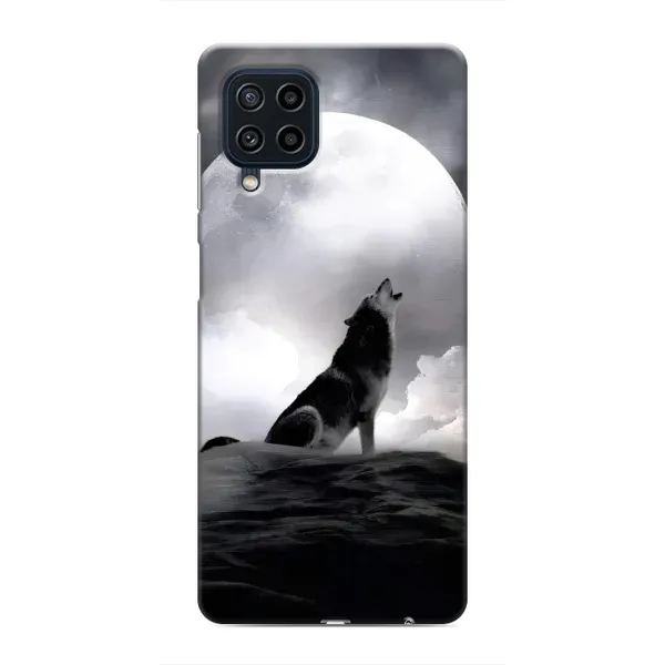Чехол с рисунком «Волк и луна» для Samsung Galaxy M32 Чехол с рисунком «Волк и луна» для Samsung Galaxy M32