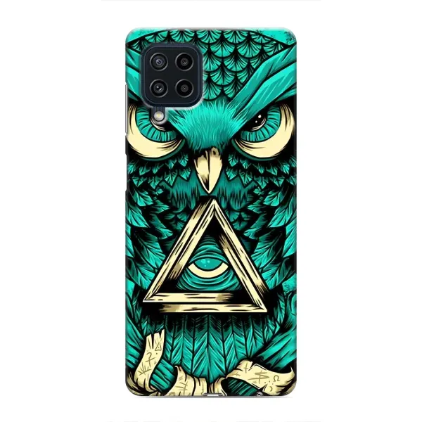 Чехол с рисунком «Зеленая сова» для Samsung Galaxy M32