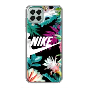 Силиконовый Чехол на Samsung Galaxy M33 (5G) (M336B) с картинкой Nike (Цветочный Nike)