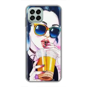Чехол с картинкой Модные Девчонки Samsung Galaxy M33 (5G) (M336B) (Девушка с коктейлем)