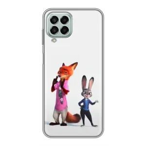Силиконовый чехол с принтом Зоотрополіс для Samsung Galaxy M33 (5G) (M336B) (Джуди и Ник)