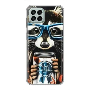 Силиконовый Чехол с Енотами на Samsung Galaxy M33 (5G) (M336B) (Енот в очках)