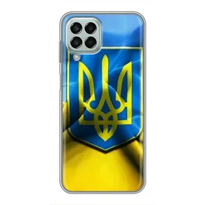 Чехол с картинкой (Патриотический ГЕРБ) на Samsung Galaxy M33 (5G) (M336B) (Герб и Флаг Украины)