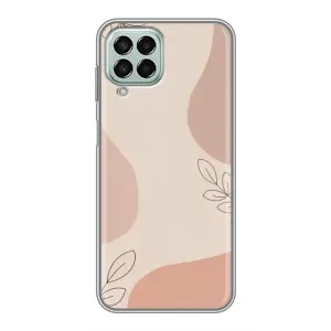 Чехол цветочный дизайн для Samsung Galaxy M33 (5G) (M336B) (Коричневый фон)