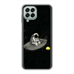 Силиконовый Чехол с принтом "Космонавты" на Samsung Galaxy M33 (5G) (M336B) (Космонавт на рыбалке)