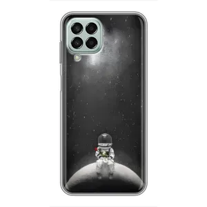Силиконовый Чехол с принтом "Космонавты" на Samsung Galaxy M33 (5G) (M336B) (Космонавт романтик)