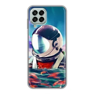 Силиконовый Чехол с принтом "Космонавты" на Samsung Galaxy M33 (5G) (M336B) (Космонавт в воде)