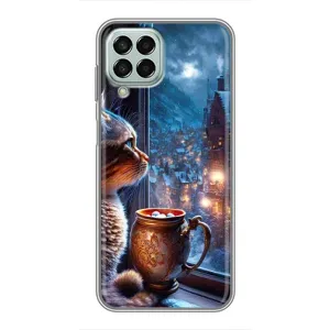 Чехлы на Новый Год Samsung Galaxy M33 (5G) (M336B) (Кот новогодний)