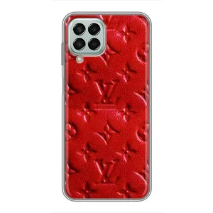 Текстурный Чехол Louis Vuitton для Самсунг Галакси М33 5джи (Красный ЛВ)