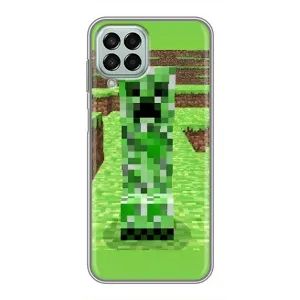 Чехлы для Samsung Galaxy M33 (5G) (M336B) (Персонажи Майн Крафт) (Крипер 2)