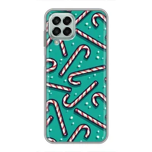 Силиконовый бампер на рождество для Samsung Galaxy M33 (5G) (M336B) (Леденцы)