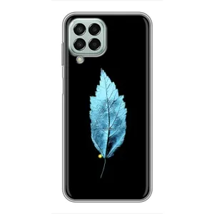 Чехол с картинками на черном фоне для Samsung Galaxy M33 (5G) (M336B) (Листочек)