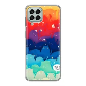 Силиконовый чехол с котиком для Samsung Galaxy M33 (5G) (M336B) (Mew)