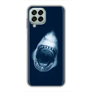 Силиконовый бампер с картинкой животных для Samsung Galaxy M33 (5G) (M336B) (Пасть Акулы)