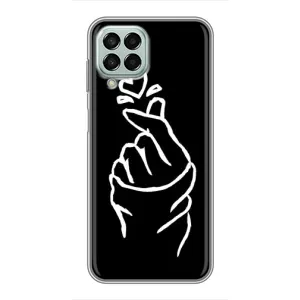 Чехлы (Знак сердечка) на Samsung Galaxy M33 (5G) (M336B) (Сердце на черном)